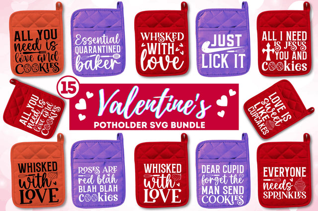 Valentines Pot Holder SVG Bundle SVG Regulrcrative 
