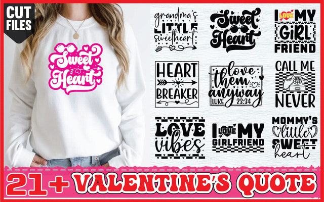 valentine's quote svg design bundle, happy valentine day, my heart, love SVG sk.swapon Roy 