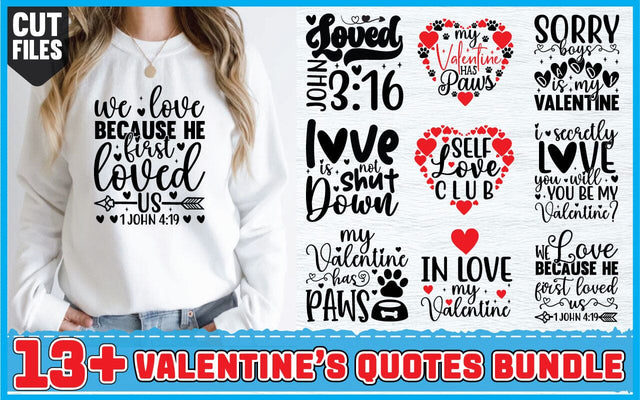 valentine's quotes bundle, happy valentine bundle, love svg SVG sk.swapon Roy 