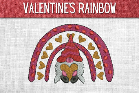 Valentines Rainbow Embroidery Designs Embroidery/Applique DESIGNS SvgOcean 