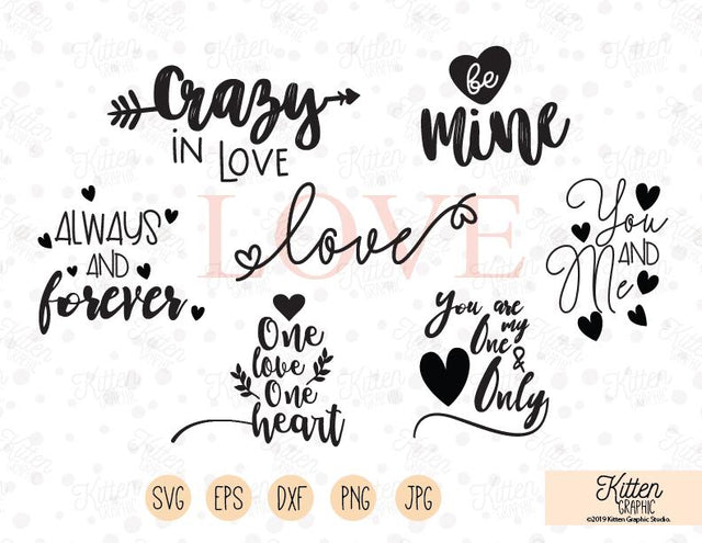 Valentines Set SVG KittenGraphic 