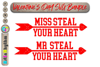 Valentines Steal your heart, Heart arrow couple shirt svg SVG Artinrhythm shop 