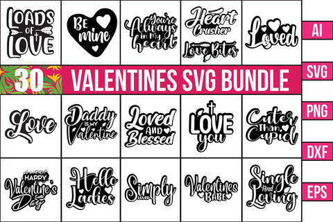 Valentines Sticker SVG Bundle SVG nirmal108roy 
