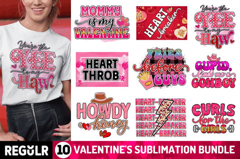 Valentine's Sublimation Bundle, Quotes Sublimation Bundle Sublimation Regulrcrative 