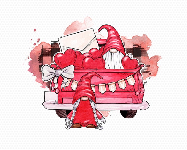 Valentine's Sublimation Graphics, Gnomes Valentine Day love Sublimation Design Digital Download Sublimation SVGoriginalcreations 