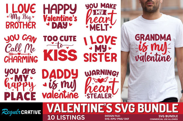Valentine's SVG Bundle SVG Regulrcrative 