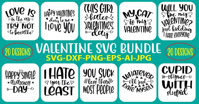 Valentine's SVG Bundle SVG Syaman 