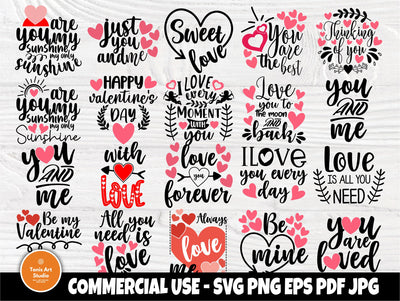 Valentines SVG Bundle, Valentine Svg, Heart Svg SVG TonisArtStudio 
