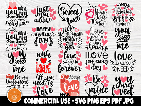 Valentines SVG Bundle, Valentine Svg, Heart Svg SVG TonisArtStudio 