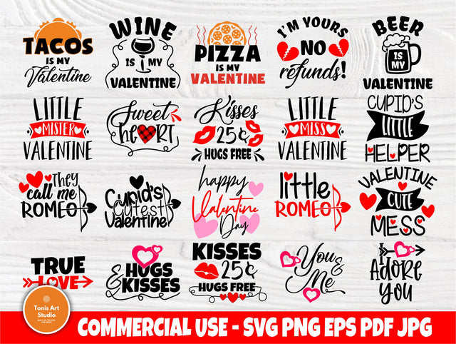 Valentine's SVG Bundle | Valentines Svg | Love Svg | Valentines cut files | Cut Files for Crafters | Cricut and Silhouette files | Heart Svg SVG TonisArtStudio 