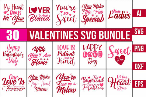 Valentines SVG Bundle, Vol 1 SVG nirmal108roy 