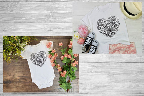 Valentines SVG Day, Butterfly SVG, Lace Heart SVG. SVG Elinorka 