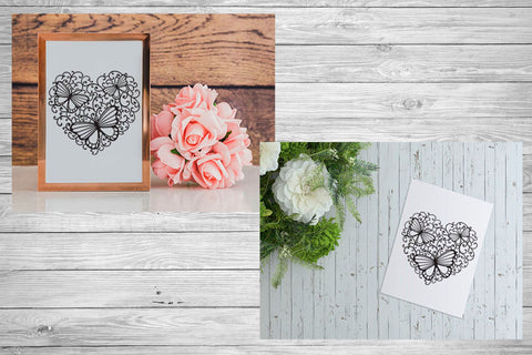 Valentines SVG Day, Butterfly SVG, Lace Heart SVG. SVG Elinorka 