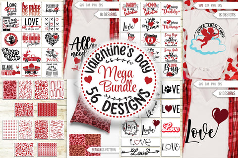 Valentines Svg Mega Bundle. Valentine's Day Svg Bundle. Valentine Quotes Svg. Funny Valentine's Day Designs. Love Svg. Valentine's dxf eps SVG Mint And Beer Creations 
