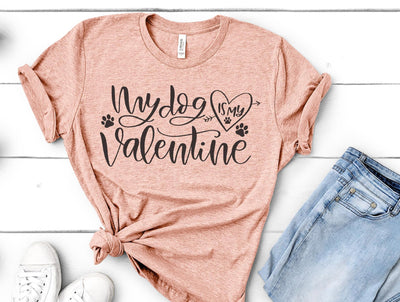 Valentines SVG | My Dog is My Valentine | Dog SVG So Fontsy Design Shop 