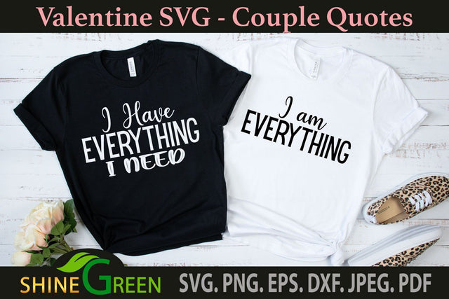 Valentines SVG - Quotes SVG for Couple T-Shirts SVG Shine Green Art 