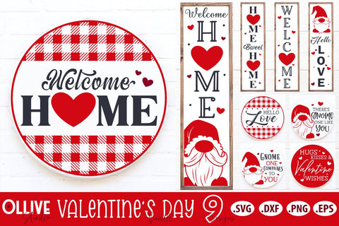 Valentines SVG Signs Bundle | Valentine's Day Gnome SVG SVG Ollive Studio 
