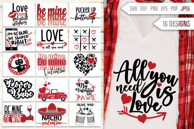 Valentines Svg. Valentine's Day Svg Bundle. Valentine Quotes Svg. Funny Valentine's Day Designs. Love Svg. Valentine's Gift dxf eps png SVG Mint And Beer Creations 