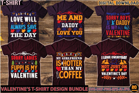 Valentine's t-shirt design bundle SVG Newmockups 