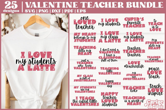 Valentines Teacher Bundle | Teacher and School SVG Bundle SVG Carla C Designs 