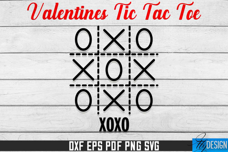Valentines Tic Tac Toe SVG | Game SVG Design | CNC Files SVG Fly Design 