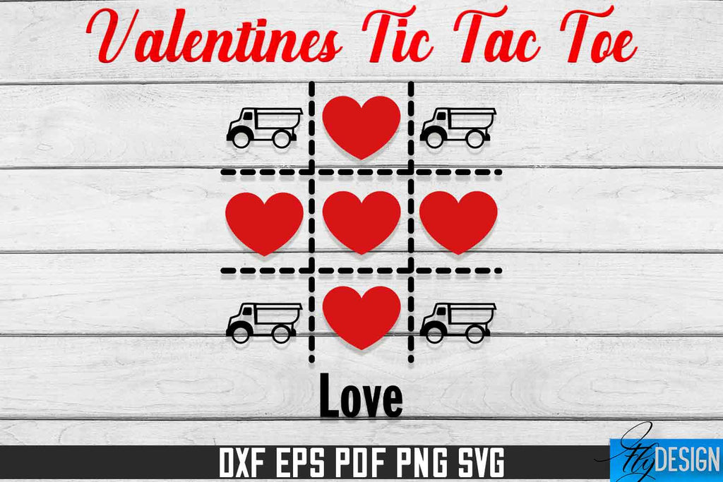 Valentines Tic Tac Toe SVG | Game SVG Design | CNC Files - So Fontsy