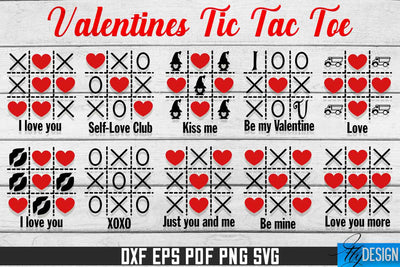 Valentines Tic Tac Toe SVG | Game SVG Design | CNC Files SVG Fly Design 