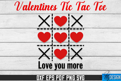 Valentines Tic Tac Toe SVG | Game SVG Design | CNC Files SVG Fly Design 