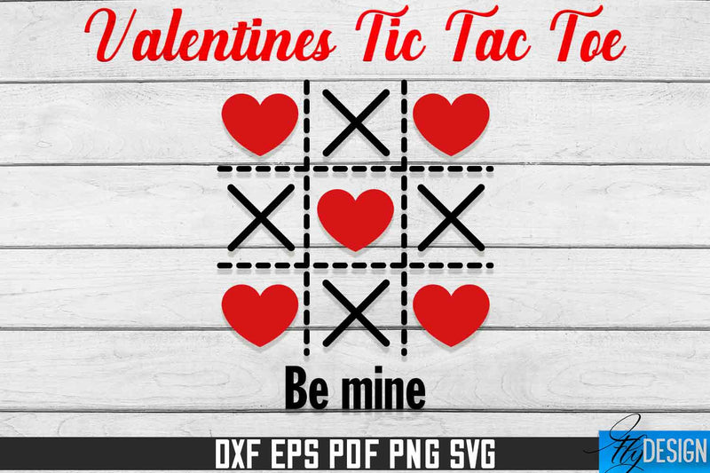 Valentines Tic Tac Toe SVG | Game SVG Design | CNC Files SVG Fly Design 