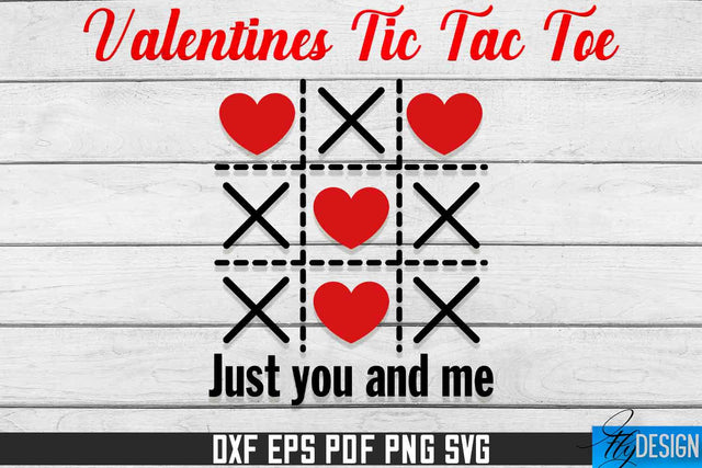 Valentines Tic Tac Toe SVG | Game SVG Design | CNC Files SVG Fly Design 