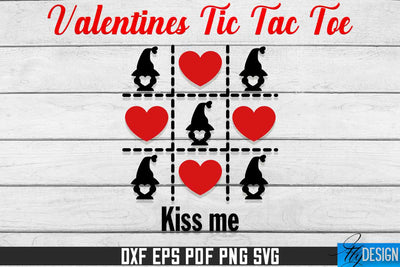 Valentines Tic Tac Toe SVG | Game SVG Design | CNC Files SVG Fly Design 