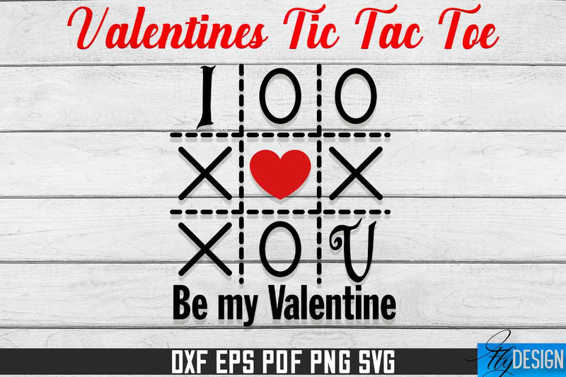 Valentines Tic Tac Toe SVG | Game SVG Design | CNC Files - So Fontsy
