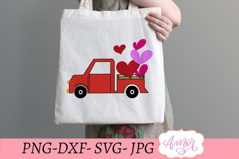 Valentines truck SVG, love truck SVG SVG Amorclipart 