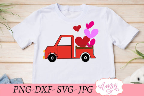Valentines truck SVG, love truck SVG SVG Amorclipart 