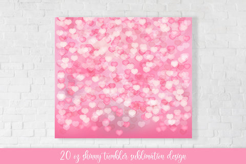 Valentines tumbler sublimation. Pink hearts tumbler wrap Sublimation LaBelezoka 
