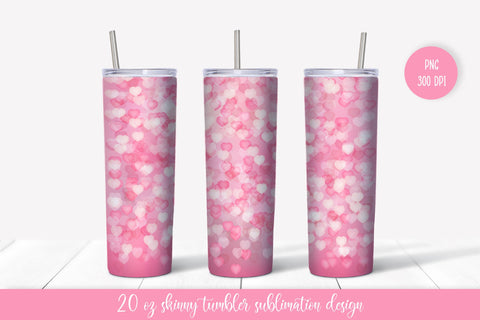 Valentines tumbler sublimation. Pink hearts tumbler wrap Sublimation LaBelezoka 