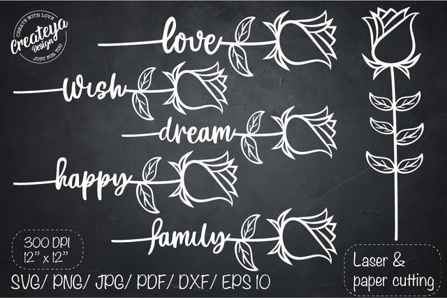 Valentine’s, Valentine’s SVG, Love SVG, Rose SVG, Wedding SVG Createya Design 
