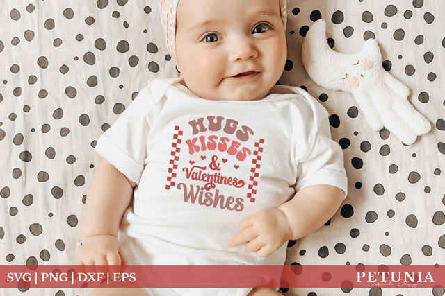 Valentines Wishes SVG | Cute Retro Valentine's Day Baby SVG SVG Petunia Digital Design 
