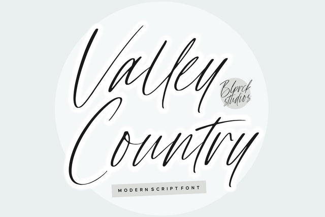 Valley Country Modern Script Font Font Balpirick 