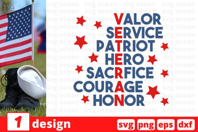 Valor Service Patriot Hero SVG Cut File SVG SvgOcean 