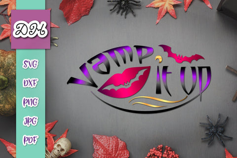 Vamp it Up Happy Halloween Vampire Print and Cut SVG Digitals by Hanna 