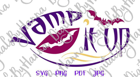 Vamp it Up Happy Halloween Vampire Print and Cut SVG Digitals by Hanna 