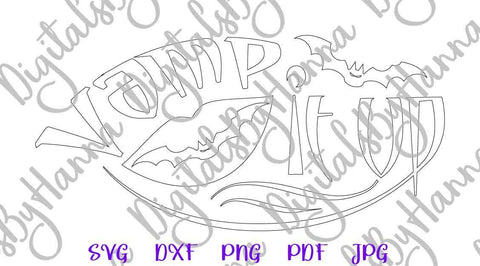 Vamp it Up Happy Halloween Vampire Print and Cut SVG Digitals by Hanna 
