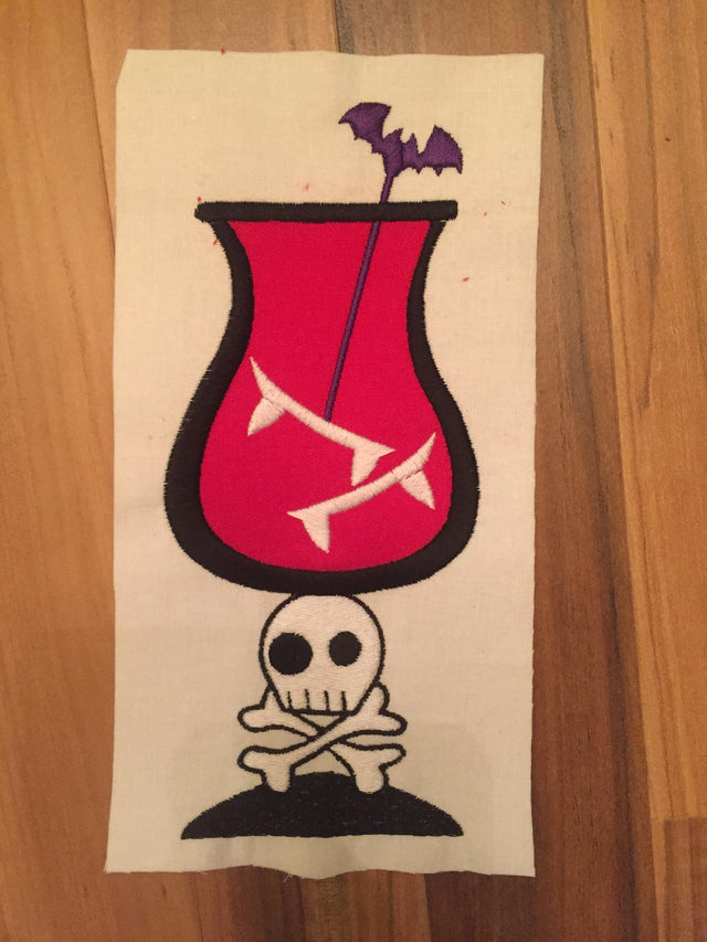 Vampire Applique Drink Embroidery/Applique MissMarysEmbroidery 