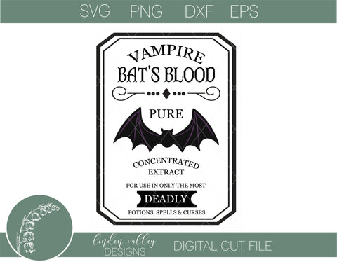 Vampire Bat Blood SVG SVG Linden Valley Designs 
