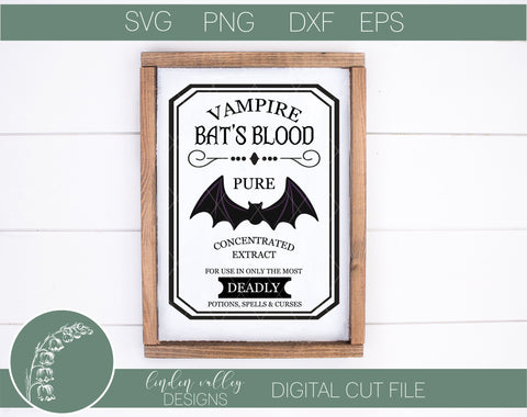 Vampire Bat Blood SVG SVG Linden Valley Designs 
