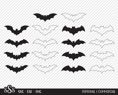 Vampire Bat Bundle | Halloween SVG SVG Texas Southern Cuts 