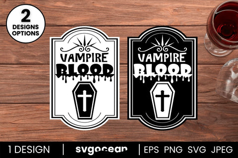 Vampire Blood Bottle Labels Svg SVG SvgOcean 