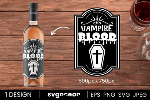Vampire Blood Bottle Labels Svg SVG SvgOcean 