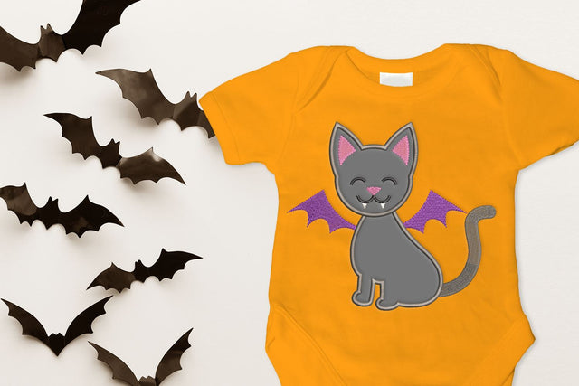Vampire Cat Halloween Applique Embroidery Embroidery/Applique DESIGNS Designed by Geeks 